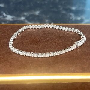 18k solid gold natural diamonds tennis bracelet
